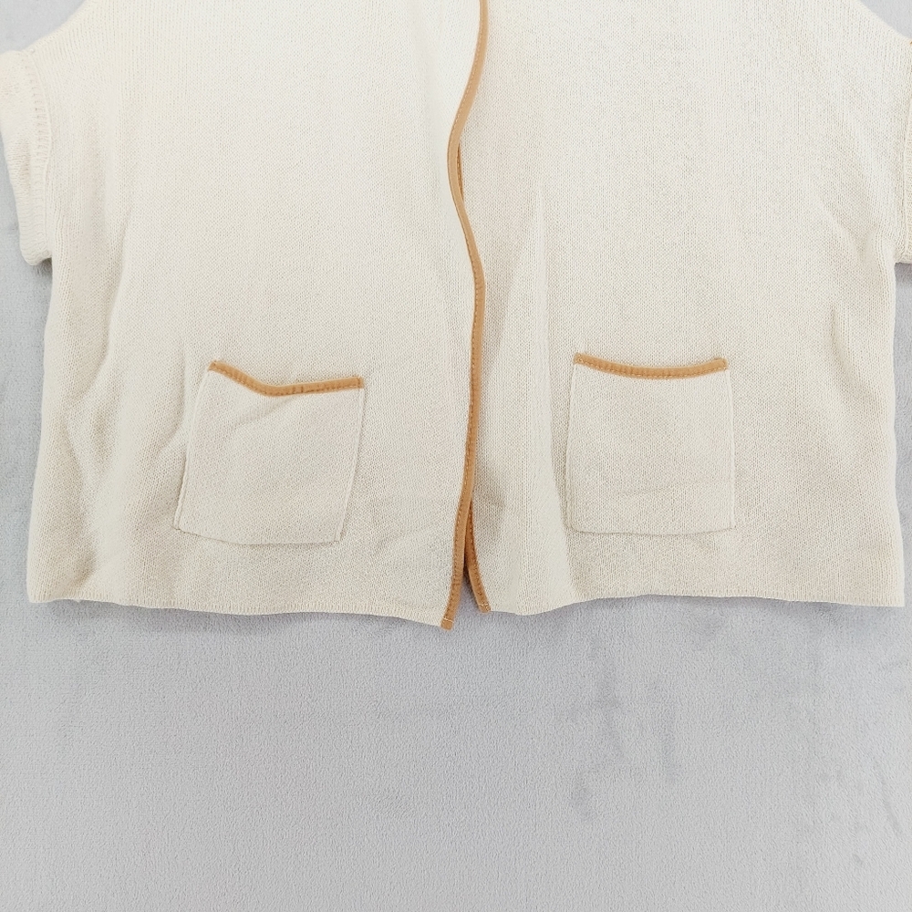 Lauren Conrad Cream Knit Poncho with Button Detail and Front Pockets P1655 - Picture 2 of 6